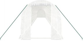 vidaXL Θερμοκήπιο με Ατσάλινο Πλαίσιο Λευκό 36 μ² 18 x 2 x 2 μ.