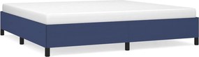 vidaXL Σκελετός Κρεβατιού Χωρίς Στρώμα Μπλε 200x200 εκ.Υφασμάτινο