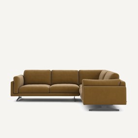 Γωνιακός καναπές από λινό βελούδο, César