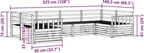 vidaXL Σειρά Καναπέ Εξωτερικού 6 pcs Φυσικό