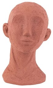 Διακοσμητικό Άγαλμα Face PT3558OR 14,7x15,4x24,5cm Orange Present Time Resin