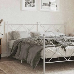 vidaXL Ανταλλακτικό κεφαλάρι Λευκό 180 εκ. Μεταλλικό