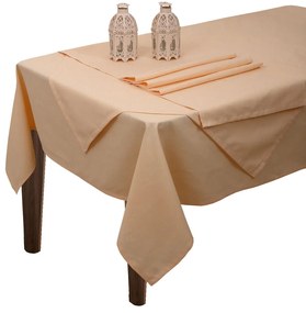 Τραβέρσα Σετ 2τμχ. Σάρα-4 Beige Viopros 45Χ155 45x155cm Βαμβάκι-Λινό