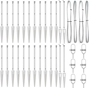 vidaXL Στύλος Περιφράξεων 26 pcs Γκρι 3,2 x 3,2 x 105 εκ