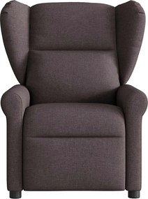 vidaXL Πολυθρόνα Μασάζ Ανακλινόμενη Σκούρο Καφέ Υφασμάτινη