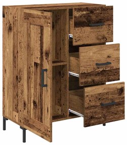 vidaXL Πλαϊνό γραφείο με συρτάρι Παλαιό ξύλο 69.5 x 34 x 90 εκ.