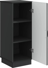 vidaXL Πλαϊνό γραφείο Μαύρο 33 x 34,5 x 87 εκ. Επεξεργασμένο Ξύλο