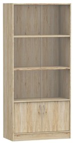 Βιβλιοθήκη Burcy pakoworld oak 80x40x177εκ