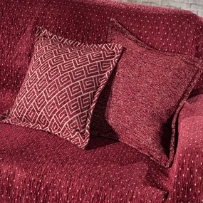 Μαξιλαροθήκη Διακοσμητική Libra Burgundy Guy Laroche 50X50 Chenille,Βαμβάκι,Polyester