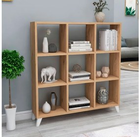 Βιβλιοθήκη μελαμίνης Saul Megapap pine oak 88,2x20x88,2εκ. GP041-0009,2-GP041-0009,2-Καφέ GP041-0009,2