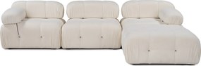 Corner Sofa Bubble Beige L1-O1-1R-PUF White