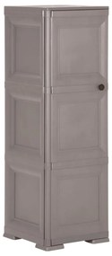 vidaXL Πλαστικό Ντουλάπι Γκρι 40 x 43 x 125 εκ. με Σχέδιο Ξύλου