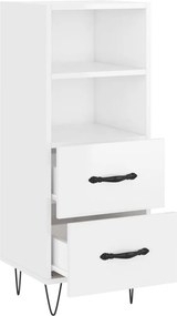 vidaXL Ντουλάπι Γυαλιστερό Λευκό 34,5x34x90 εκ. Επεξεργασμένο Ξύλο