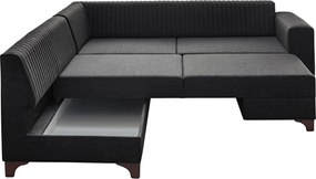 Corner Sofa-Bed West Left - Anthracite Anthracite