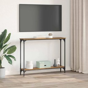 vidaXL Τραπέζι κονσόλας με ράφι Παλιό Ξύλο 100 x 23 x 15,5 εκ.