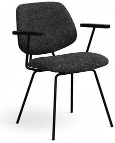 Sofia Dining Chair with Armrests Black