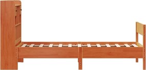 vidaXL Κρεβάτι Βιβλιοθήκη Χωρίς Στρώμα 75x190 εκ Μασίφ Ξύλο Πεύκου