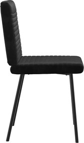 vidaXL Καρέκλες Τραπεζαρίας 4 τεμ. Μαύρες Βελούδινες
