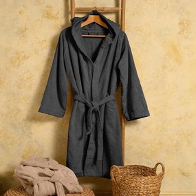 Μπουρνούζι Ενηλίκων Βαμβακερό XXLarge Bloom Dark Grey Melinen 20003857