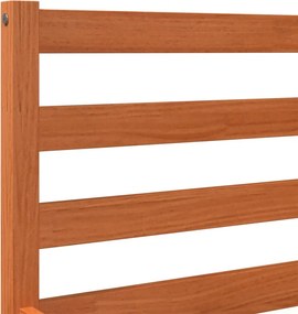 vidaXL Σκελετός Κρεβ. Χωρίς Στρώμα Καφέ Κεριού 75x190 εκ Μασίφ Πεύκο