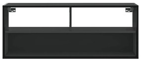vidaXL Έπιπλο Τηλεόρασης Μαύρο 100x31x39,5 εκ. Επεξεργ. Ξύλο / Μέταλλο