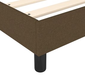 vidaXL Κρεβάτι Boxspring με Στρώμα Σκούρο Καφέ 200x200 εκ. Υφασμάτινο