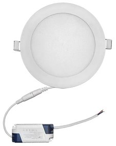 Adeleq Led Φωτιστικό Ψευδοροφής Αλουμινίου Στρογγυλό 12W 3000K 120° Λευκό 21-0121000