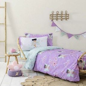 Σεντόνια Παιδικά Feya (Σετ 3τμχ) Purple Nima Μονό 170x255cm 100% Βαμβάκι