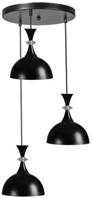 Φωτιστικό Οροφής 534LUN3877 Φ25x70cm 3xE27 40W Black Opviq