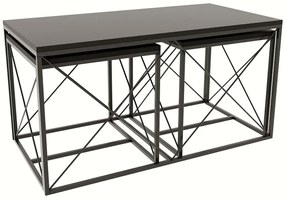 Ζιγκόν Defne (Σετ 3Τμχ) 854KLN2909 100x50x52/45x45x52cm Anthracite