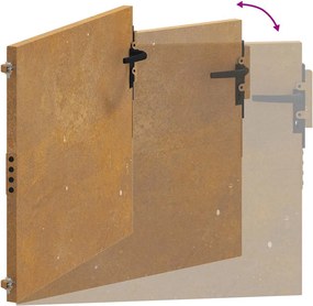 vidaXL Πόρτα Κήπου από Ατσάλι Corten 100x75 εκ.