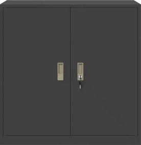 vidaXL Ντουλάπι αποθήκευσης Μαύρο 90 x 40 x 90 cm Ατσάλι