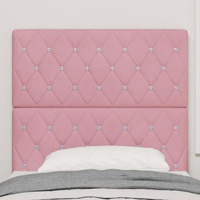 vidaXL LED κεφαλάρι με φώτα λωρίδας LED Ροζ 90 cm Πολυεστέρας