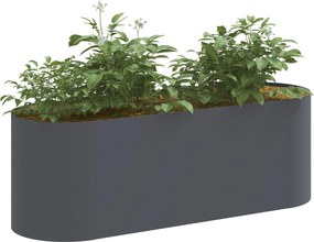 vidaXL Υψωμένο Κρεβάτι Κήπου Ανθρακί 120 x 40 x 40 εκ