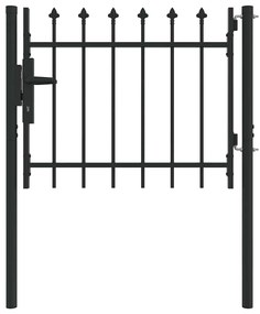 vidaXL Πύλη Φράχτη Γκρι 100 x 75 cm Χάλυβας με Επικάλυψη Πούδρας