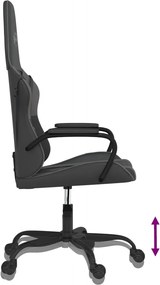 vidaXL Καρέκλα Gaming Μαύρο/Γκρι από Συνθετικό Δέρμα