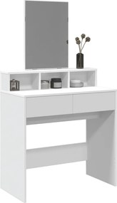 vidaXL Μπουντουάρ με Καθρέφτη Λευκό 80x41x144,5 εκ.