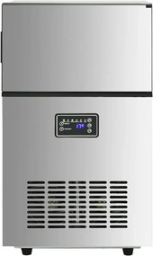 vidaXL Παγομηχανή Ασημί 45 κ. / 24 ώρες