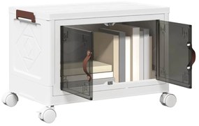 vidaXL Στοιβαζόμενο κουτί αποθήκευσης με τροχούς 28 L 48,5x29,5x33 εκ.