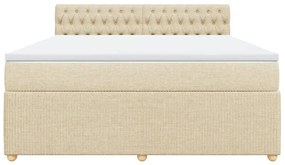 ΚΡΕΒΑΤΙ BOXSPRING ΜΕ ΣΤΡΩΜΑ ΚΡΕΜ 180X200 ΕΚ. ΥΦΑΣΜΑΤΙΝΟ 3289847