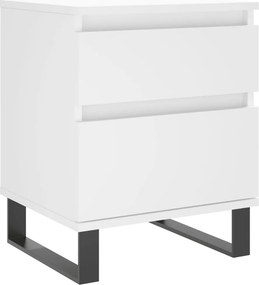 vidaXL Κομοδίνο Λευκό 40 x 35 x 50 εκ. από Επεξεργασμένο Ξύλο
