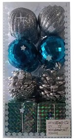 Σετ Χριστουγεννιάτικα στολίδια - 6cm - 16pcs - 231726-231726