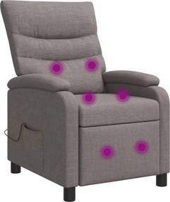 vidaXL Κάθισμα μασάζ Taupe Ύφασμα
