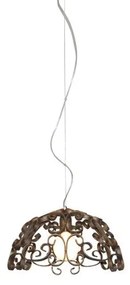 Κρεμαστό Φωτιστικό Οροφής 1xE27 Vintage Φ45cm Bale Homelighting -77-4037-Μαύρο - Χάλκινο 77-4037