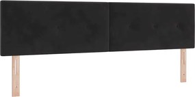 vidaXL LED κεφαλάρι με φώτα λωρίδας LED Μαύρο 180 cm Πολυεστέρας