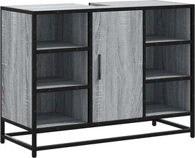 vidaXL Ντουλάπι Μπάνιου Νιπτήρα Γκρι Sonoma 80 x 33 x 60εκ. Επεξ. Ξύλο
