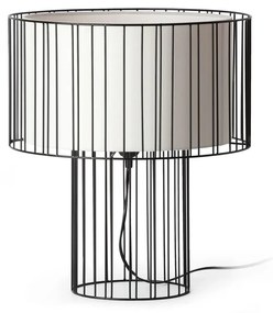 Επιτραπέζιο Φωτιστικό Linda 29311 E27 15W Black Faro Barcelona Aluminium, Textilene