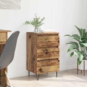 vidaXL Πλαϊνό γραφείο Παλιό Ξύλο 40 x 35 x 70 εκ.
