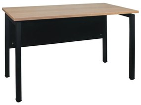 UNIT Γραφείο Μέταλλο Βαφή Μαύρο, Melamine Απόχρωση Sonoma 120x60x75cm ΕΟ436,1