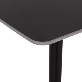 Σετ Τραπεζαρίας RAVEN C21067.02 5τεμ. Κεραμική Επιφάνεια Μαύρο Μάρμαρο &amp; Μέταλλο 120x70x73 εκ.